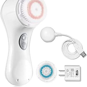 Mia 2 Sonic Facial Cleansing Brush - Electric Face Exfoliator for Deep Clean & Pore Cleansing, Waterproof & Rechargeable – White