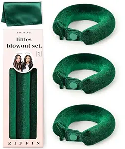 Littles Heatless Curls Overnight Rods No Heat Hair Curlers to Sleep in Foam Soft Hair Rollers for Short & Long Hair Blowout Look, Heatless Flexible Curling Rod Set with Satin Wrap for Sleeping