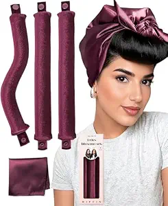Littles Heatless Curls Overnight Rods Velvet Hair Curler to Sleep in No Heat Heatless Curling Iron Foam Sponge Flexi Rods Hair Rollers for Long Short Hair Care Styling Tools