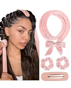Yanibest Heatless Hair Curler, No Heat Hair Curlers to Sleep in | Super Soft Ribbon Wrap for Long Hair, Overnight Heatless Curling Set with Scrunchies and Clip for All Hair Types