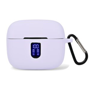 Premium Silicone Case for TAGRY X08 Wireless Earbuds with Carabiner. (Lavender)