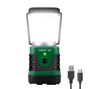 Lepro 1000LM LED Camping Lantern Rechargeable, 4400mAh, 4 Light Modes | Tent Light, Camping Essentials, Waterproof Lantern Flashlight for Camping, Emergency Light, Power Outages, USB Cable Included