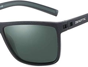 ZENOTTIC Polarized Sunglasses for Men Lightweight TR90 Frame UV400 Protection Square Sun Glasses