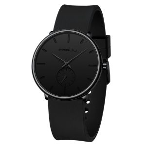 CRRJU Men’s Women Watch Casual Stylish Waterproof Quartz Unisex Wristwatches, Ultra Thin Watches for Men Women, Colorful Silicone Band