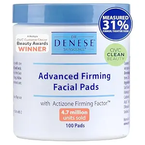 Dr. Denese SkinScience Exfoliating Pads 100 Count – Glycolic Acid Pads | with Vitamin C, Peptides, Sativa Oat, and Aloe for Smooth Radiant Skin – Dermatologist Tested Facial Peels
