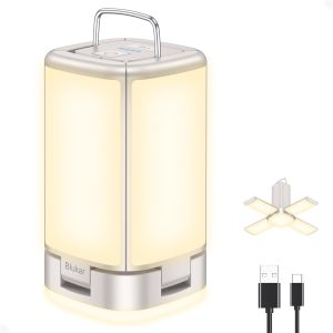 Blukar 116 LED Camping Lantern Rechargeable, Super Bright Camping Lights | 7 Modes, Innovative Foldable & Expandable Design,Long-Lasting Portable Tent Lamp Essentials for Power Out,Emergency,Hurricane