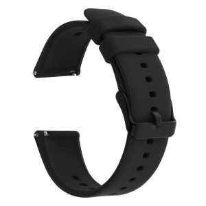 TIESOME Silicone Watch Bands, Quick Release Waterproof Soft Rubber Replacement Straps with Silver Plated Stainless Steel Buckle Compatible with Sport Watch for Men Women