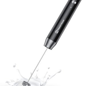 Maestri House LunaFro Lite Rechargeable Milk Frother,Detachable Whisk | 5500RPM&8000RPM 2 Speed Motor, 1200mAh lithium battery, frother Handheld for Lattes, Cappuccino & Powdered Drinks,No Stand