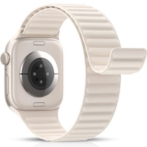 Patented Magnetic Silicone Sport Band for Apple Watch Series 11-1/SE/Ultra | 38/40/41/42mm Replacement Loop Strap, for iWatch Bands Women Men, Auto Lock, Waterproof & Sweatproof, Soft Comfort
