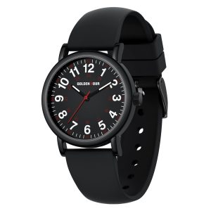 GOLDEN HOUR Waterproof Nurse Watch for Medical Professionals, Students Women Men - Military Time Luminouse Easy Read Dial, 24 Hour with Second Hand, Colorful Silicone Band