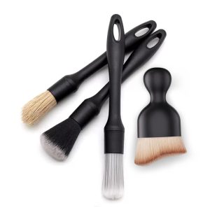 QioTceen Car Detailing Brush Set - 4-Piece Kit for Interior & Exterior Cleaning - Premium Car Wash Brush for Professional Results ﻿car Duster Interior