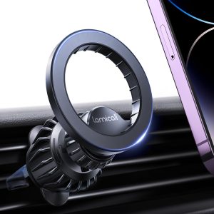 Lamicall for MagSafe Car Mount Vent 20 Super Magnets Accessories for iPhone | Magnetic Phone Holders for Your Car HandsFree Car Phone Holder Mount Air for Women Men Gift fit iPhone 17 16 15 Pro Max Black