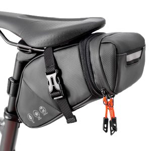 Bike Seat Bag, Expandable Bicycle Saddle Bag Under Seat, Waterproof Cycling Seat Pack for Mountain Road Bikes and Commuter, 1.5-2L