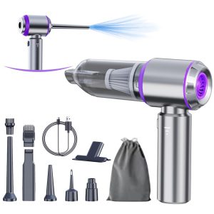 houscly Car Vacuum Cordless Mini Handhled 4-in-1 High Power Cleaner 20000Pa | Brushless motor-6000mAh-Rechargeable-Duster blower-Pet hair crumb cleaning for car sofa office desk- Ideal gifts for men