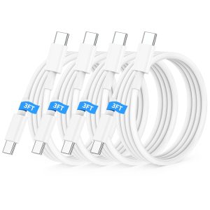 Essri USB C to USB C Cable 3FT for Apple iPhone 17 16 Charger Cord 4Pack | 60W C to C Cable Fast Charging Wire for iPhone 17 16 15 Pro Plus Pro Max iPad Pro/Air MacBook Pro/Air,Galaxy S26 S25 and More