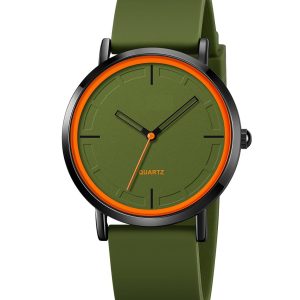 BESTKANG Fashion Simple Analog Quartz Wrist Watch with Silicone Strap Waterproof for Women and Men Sports