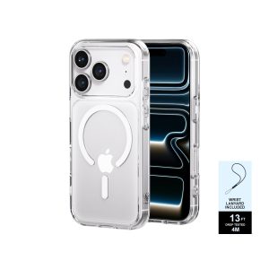 PAUL B for 2025 iPhone 17 Pro Case (Compatible with MagSafe) Military Grade Drop Protection(Drop Tested up to 13FT) Anti Yellowing | Magnetic Rugged Shockproof Phone Cover (Clear, iPhone 17 Pro)