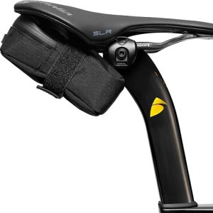 ALMSTHRE Signature Bike Saddle Bag – Midnight Black | 0.5L Bike Seat Bag (3" x 5.25" x 2") | Water-Resistant Ripstop, Waterproof Zipper, Internal Pocket | Durable Under Seat Storage