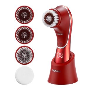 Facial Cleansing Brush, Rechargeable Face Scrubber, IPX7 Waterproof