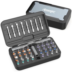 42 in 1 Magnetic Screwdriver Set, Ratcheting Screwdriver, Gifts for Men | T Handle Ratchet Screwdriver, Christmas Stocking Stuffers, Repair Precision Tool Kit for Bicycle, Laptop, Furniture, DIY