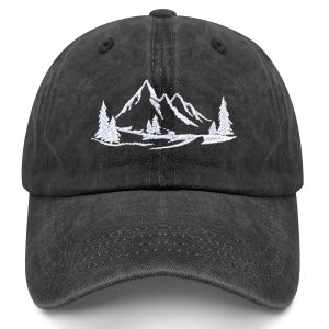 Mountain Baseball Cap Adjustable Unisex - Lightweight Foldable Outdoor Hat for Hiking & Camping Adventures