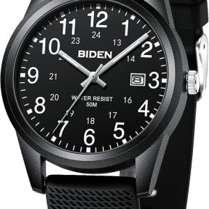 LN LENQIN Mens Watches Analog Quartz Sports Waterproof Watch for Men Women | Unisex Nurse Watch for Men Women Medical Professionals Military Time with Second Hand Glowing Easy to Read Dial
