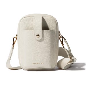 Bandolier Dillon Bag Crossbody | Stylish Pebble Leather Bag | Adjustable Strap, Exterior Slip Pocket | Bags for Women | Small women crossbody bag. 100% leather. Adjustable & removable strap. Easy access external phone pocket. Ideal for travel.