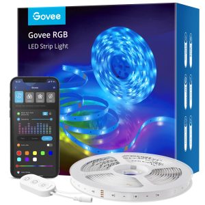 Govee Smart RGB LED Strip Lights 16.4ft, Work with Alexa, Google Assistant | APP WiFi Control, 16 Million Colors, DIY Mode, 64 Scene Modes, Music Sync, LED Lights for Bedroom, Home Decor