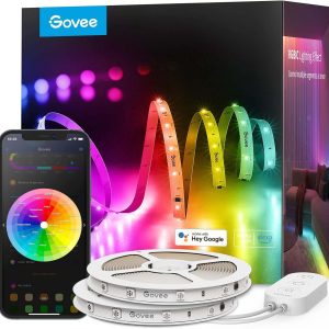 Govee 100ft RGBIC LED Strip Lights, Work with Alexa and Google Assistant | LED Lights for Bedroom, WiFi App Control Segmented DIY Multiple Colors, Color Changing Light for Home Decor