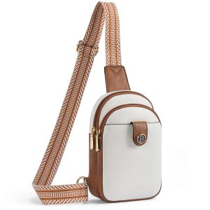 BOSTANTEN Sling Bag Crossbody Bags for Women Trendy Crossbody Purse Leather Chest Bag | Small, Adjustable Shoulder Strap, Multi Pockets and Carrying Ways, Card Slots, Lightweight Comfortable for Travel Daily Use