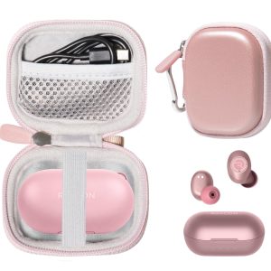 Case for Raycon Everyday Earbuds Classic Bluetooth Wireless with Microphone - Stereo Sound, Active Noise Canceling, in-Ear Bluetooth Headset True Wireless Earbuds (Rose Gold)