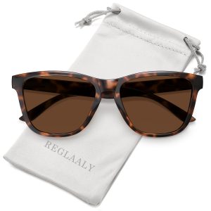 Polarized Retro Trendy Sunglasses Womens Mens UV Protection Shades | Classic Designer Cute Lightweight Sun Glasses for Women Men for Daily Outdoor Beach Essentials