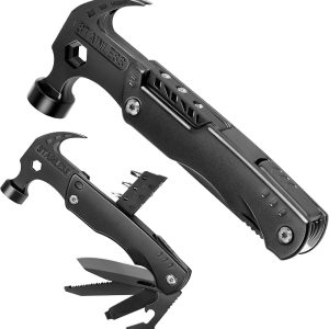 Multitool Hammer, 12-in-1 Multi Tool Gifts for Men, Dad Gifts, Husband Christmas Stocking Stuffers, Camping Tool with Knife, Screwdrivers, Bottle Opener, Multitool for Survival & DIY Projects