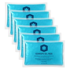 ICEWRAPS Reusable Ice Packs Compact 3 x 5 in, Soft Cooling, Pack of 6 | Hot or Cold Use, Puncture Resistant, Ice Pack for Everyday Comfort, Multi Use Gel Design, FSA-HSA Eligible