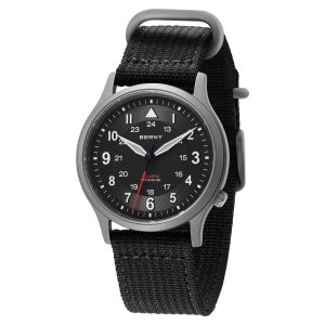 BERNY Titanium Field Watch for Men, Unisex Quartz 5ATM Waterproof Luminous | Military Style Wristwatch, Japanese Sweep Second Movement, Analog Sport Watch, Lightweight Titanium, Great Gift for Him & Her