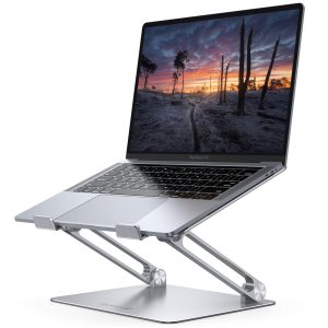 Lamicall Aluminum Laptop Stand for Desk for MacBook Air Pro Neo 10-17.3'' | Adjustable Computer Stand, Ergonomic Laptop Riser, Foldable Portable Notebook Holder fits Dell HP Lenovo Office Home College