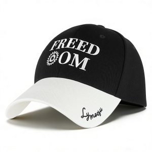 Black & White Freedom Embroidered Dad Hat for Men Women | Vintage Graphic Baseball Cap,Adjustable Trucker Hat,Unisex Fashion Streetwear Sun Protection Cap,Daily Outdoor Sports Travel