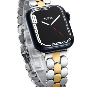 Designer Band for Apple Watch 40mm 41mm 42mm 38mm 44mm 45mm 46mm 49mm for Women, Stainless Steel Dressy Bands Compatible with Apple Watch Series 11,10,Se,9,8,7,6,5,4,3,2,1 for iWatch
