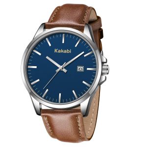 Watches for Men, Minimalist Leather Watch Classic Analog Quartz Date | Fashion Casual Mens Wrist Watch, Simple Business Style, Waterproof Dress Watch, Gifts for Men