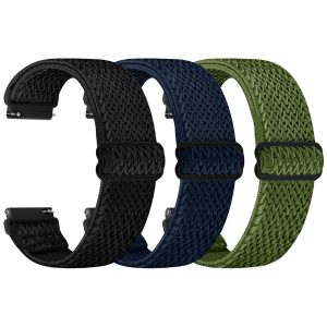 TumpCez Quick Release Watch Band - Choice of Width -18mm 19mm 20mm 22mm 24mm Watch Bands, Solo Loop Adjustable Elastic Nylon Watch Straps Replacement Wristband for Men Women