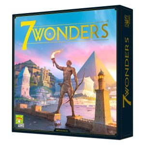 Asmodee 7 Wonders Board Game (New Edition) - Lead Your Civilization to Prosperity, Strategy Game for Kids and Adults, Ages 10+, 3-7 Players, 30 Minute Playtime | Lead your civilization through three Ages and build one of history's greatest wonders. Ages 10+, 3-7 Players, 30 Min.