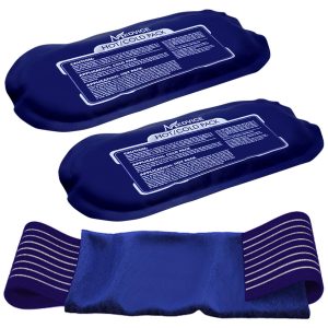 Reusable Hot and Cold Ice Packs for Injuries (3-Piece Set), Joint Pain | Gel Ice Packs - Muscle Soreness and Body Inflammation Support - Adjustable & Flexible for Knees, Back, Shoulders, Arms & Legs