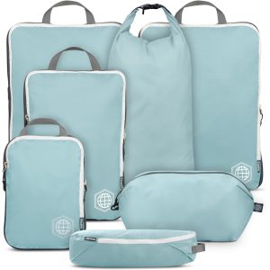 TRIPPED Travel Gear Large Compression Packing Cubes 7-Piece Set for Travel