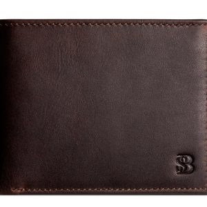 SERMAN BRANDS Bifold Wallet for Men - RFID Blocking Full Grain Leather, 12 Card Slots & ID Window, Slim Everyday Carry Billfold, Durable Stitching, Gift for Him